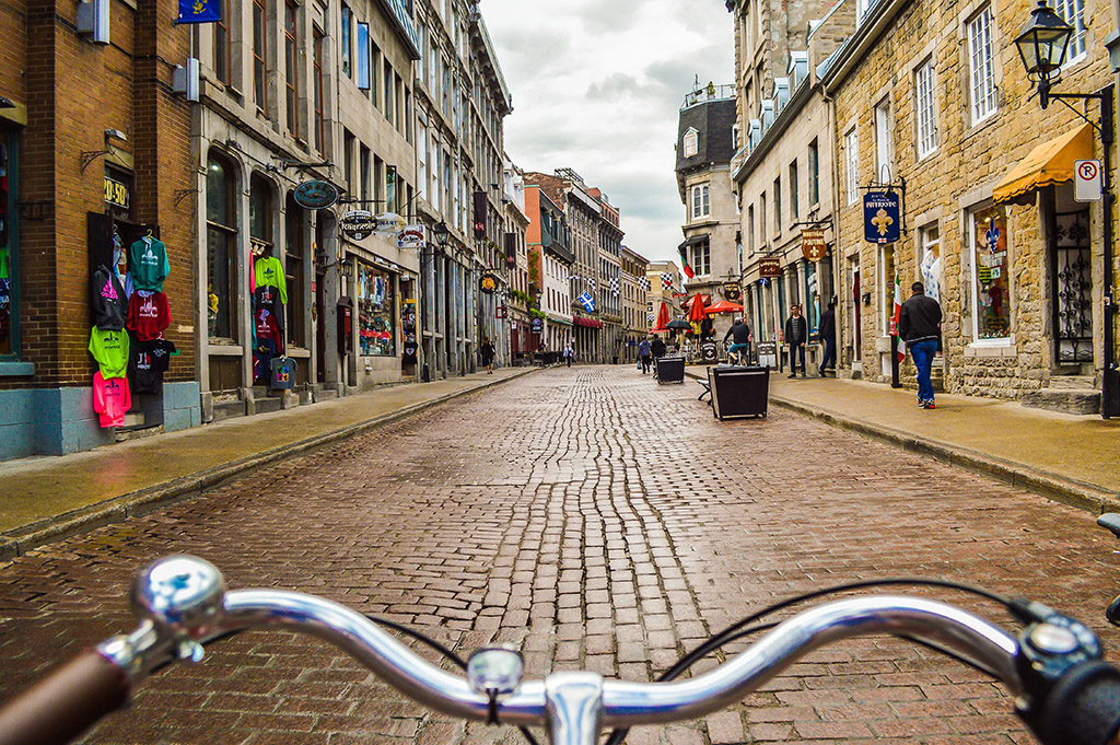 A little hard on the bum, but cycling the cobbled streets of Old Montreal is a must! Photo by Chris Bruntlett