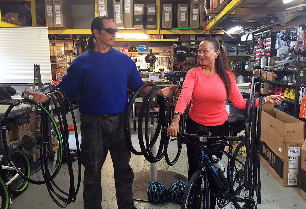 Regulars at their local bike shop - ADT Bike and Skate Shop in Queens<a href=