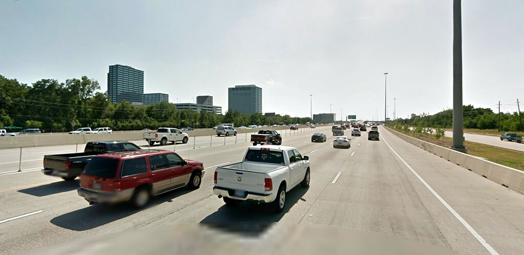 trucks on a highway